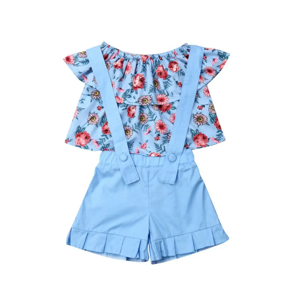 Pudcoco/2021 Детские костюмы для девочек Одежда малышей Enfant Fille Infantis Летняя блузка с
