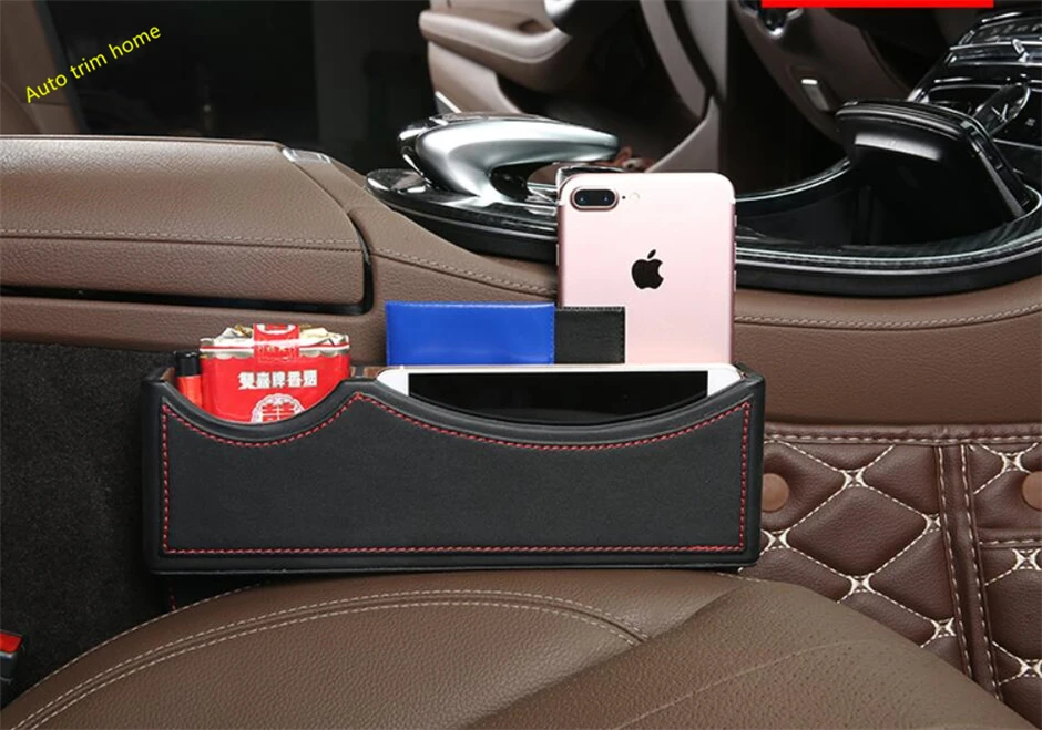 

Accessories Car-styling Side Seat Container Storage Box Phone Tray Accessory Cover Fit For Mercedes Benz E CLASS C Class GLC