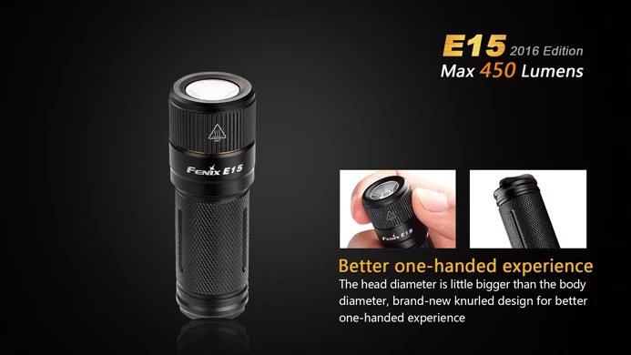 Бесплатная доставка изысканный фонарик с брелоком Fenix E15 (2016) макс. 450 люмен