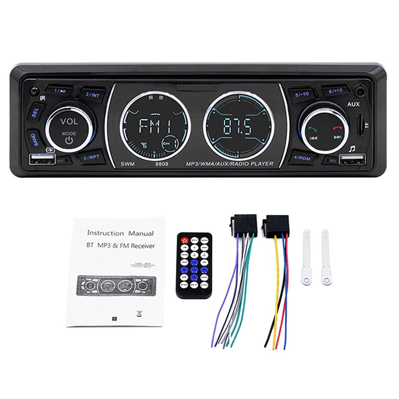 1 Din автомобильный стерео аудио плеер Bluetooth карта машина MP3 автомобиль радио U диск