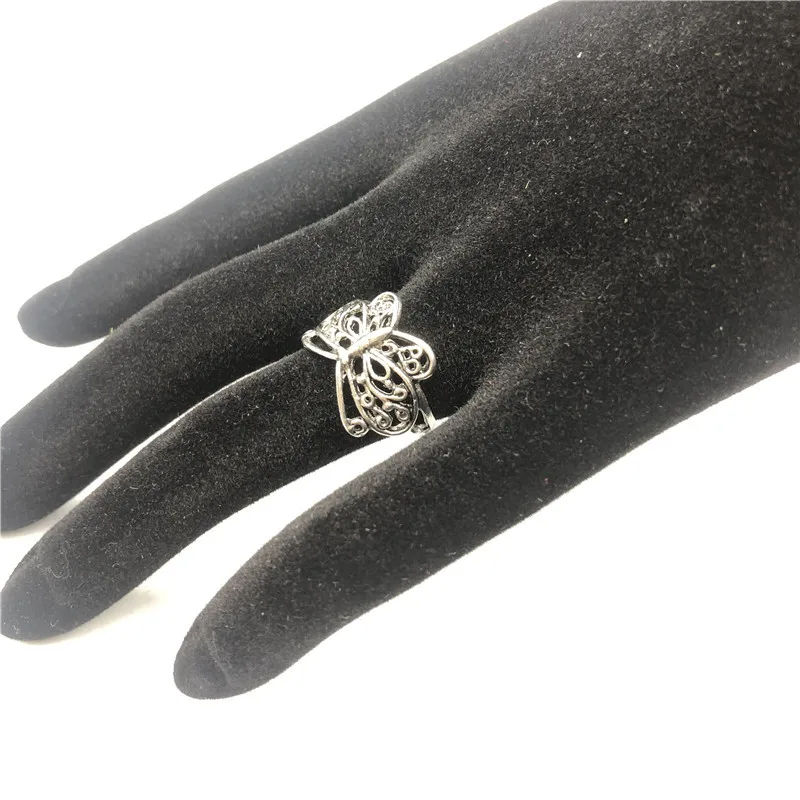 Модное винтажное серебряное Женское кольцо в виде бабочки | Украшения и