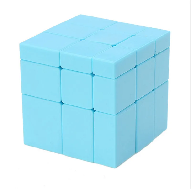Blue 3x3x3 проволочное зеркало для рисования неправильный магический куб, профессиональная с глянцевым покрытием головоломка на скорость магический куб для обучения мозгу, детские игрушки - Цвет: Blue