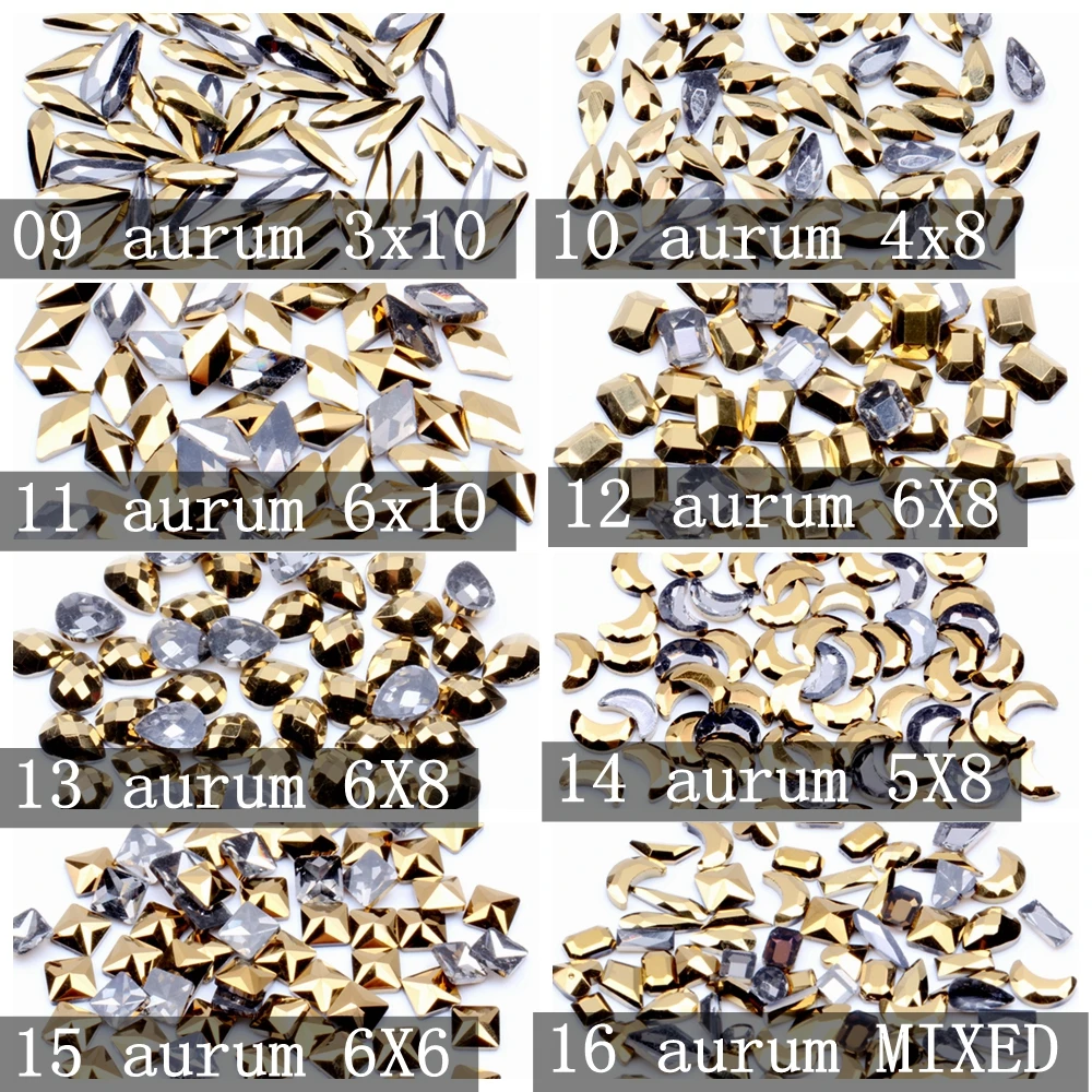 20 шт Aurum Storm горный хрусталь украшения для ногтей стикер трапециевидные