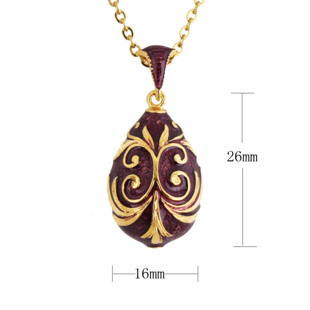 

Easter Bonus Hottest Enamel HandMade Jewelry Vintage Egg Pendant Charm Crystal Rhinestone Necklace Choker Boho Gift To Women