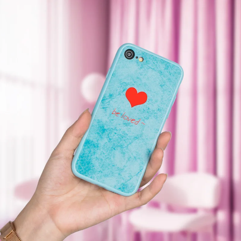 Cute Be Love Letter And Red Heart Print Back Cover For iPhone X 7 6 6S Plus 5S Phone Case TPU Soft Cases Coque 8 |