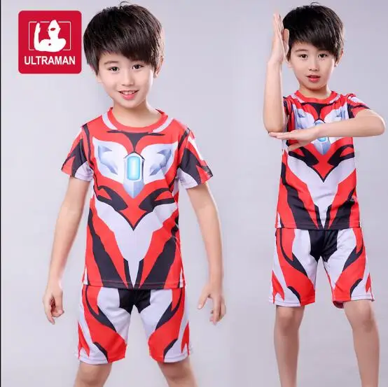 Детский костюм Ultraman с короткими рукавами для костюмированной вечеринки детский
