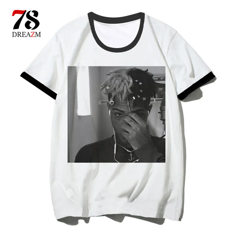 Xxxtentacion, футболка, рэппер, футболка,, топ, рэп, мужские футболки, забавные, хип-хоп, круглый ворот, негабаритная, уличная одежда для мужчин/женщин