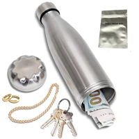 diversion water bottle can safe stainless steel tumbler with hiding spot for money with patent