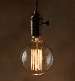 

40W Nostalgic G80 Edison Globe with Thread Filament Style, Pack of 2