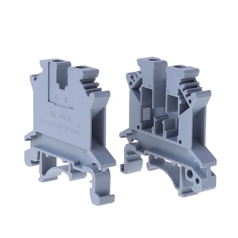 

BGEKTOTH 50PCS UK-2.5B 32A/800V DIN Rail Universal Terminal Blocks Screw Type Connector 1AA300347