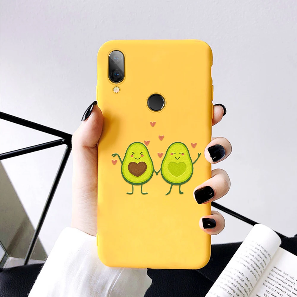 Желтый мультяшный чехол для Xiaomi Redmi 6A 6 Pro Mi A2 Lite 7 7A K20 Note 5 телефона с рисунком