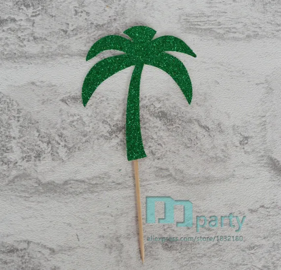 Верхушка для кекса из пальмы тропические Вечерние Декорации дня рождения