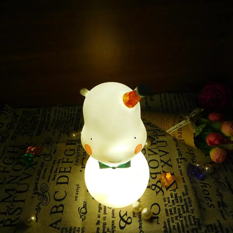 2018 коробка Бегемот светодио дный LED мультфильм ночное освещение в доме украшения