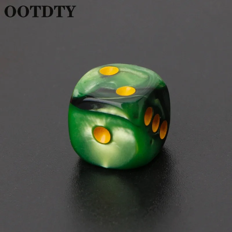 OOTDTY 10 шт. шестисторонний 12 мм прозрачный кубик Круглый угол портативный стол игры Игровые кубики