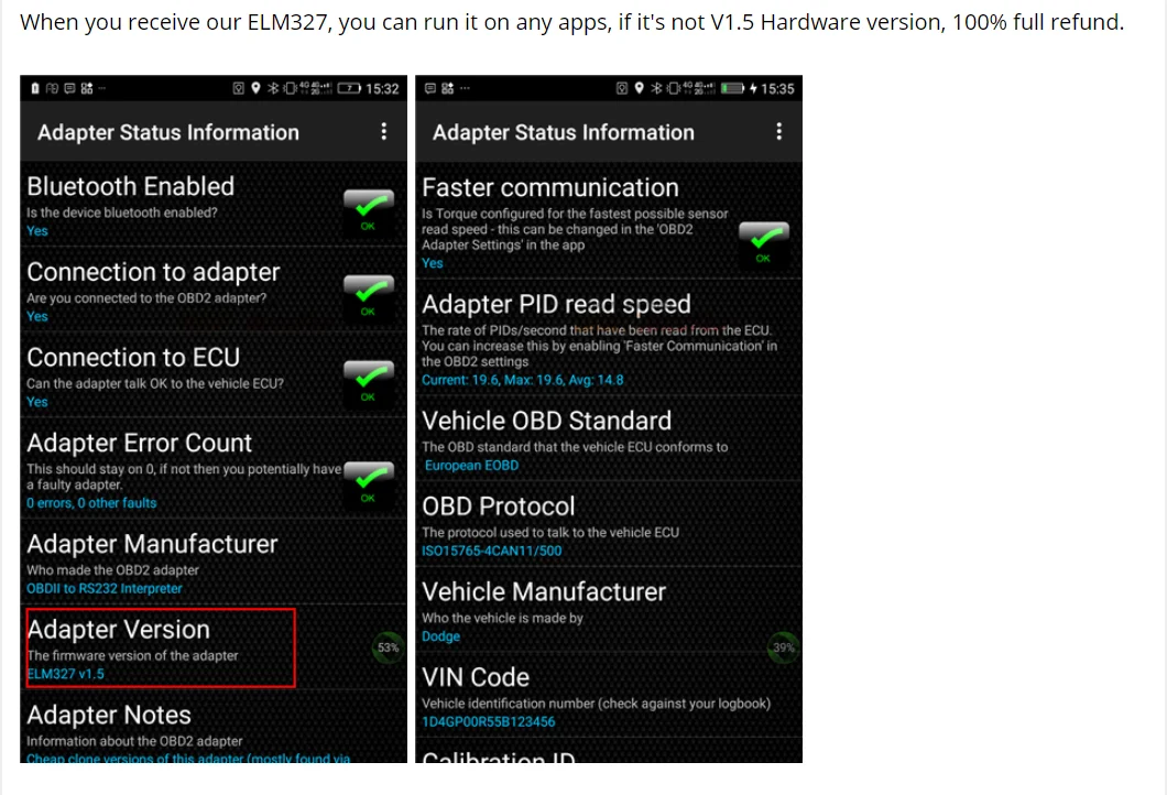 Горячая ODB 2 OBD2 EML327 V1.5 Диагностический сканер для автомобиля EML 327 ELM 327 v 1,5 OBD2 Bluetooth адаптер на русском Автосканер