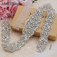 missrdress rhinestones wedding belt silver crystal bridal belt pearls wedding sash for bridal accessories jk834