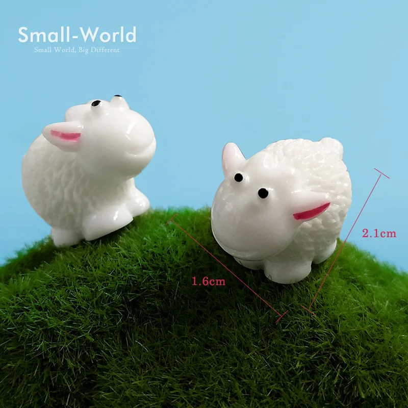 5 шт./лот Kawaii Мини Овцы животные миниатюрные фигурки домашний декоративный