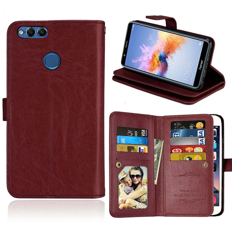 Чехол на Funda для huawei honor 7X, чехол, Роскошный кошелек, мульти-карта, флип, кожаный чехол для honor 7X, Обложка для книги, honor X7, чехол, сумка, Euti