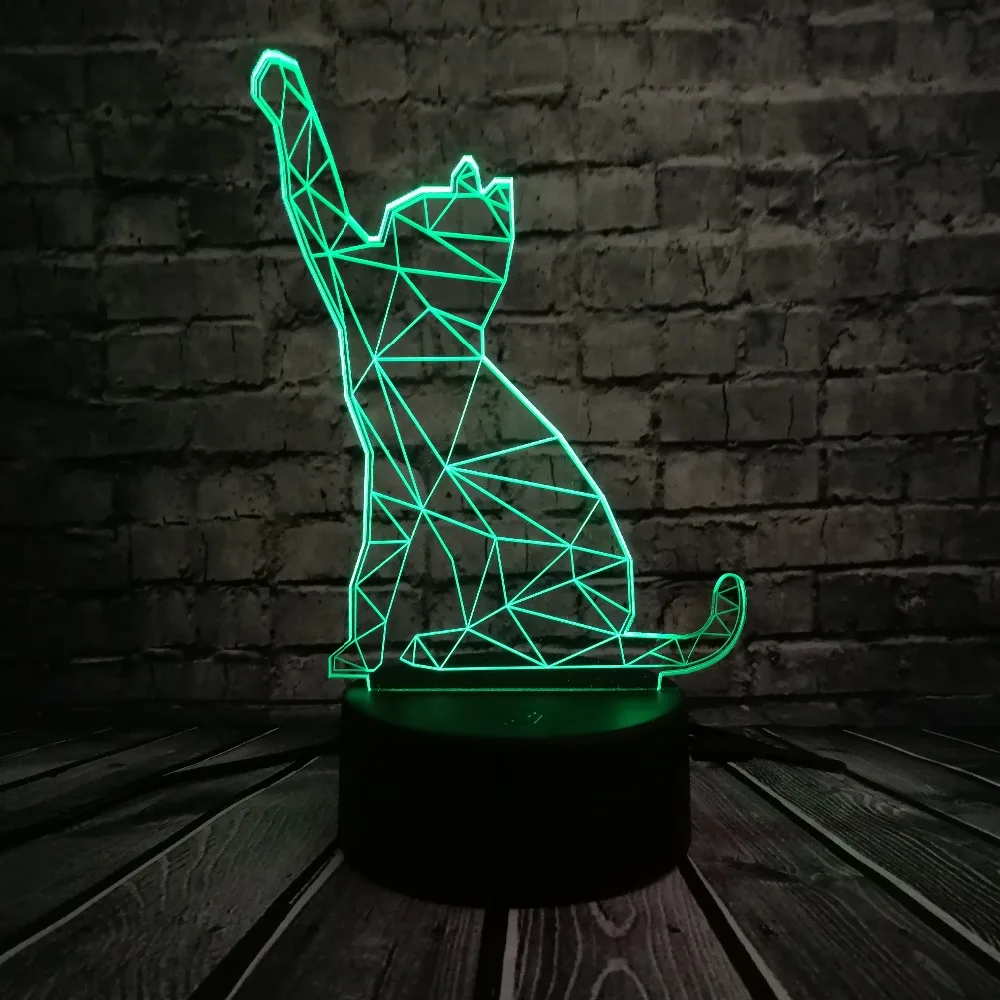 3d лампа Kawaii с изображением животных светодиодная USB ночник RGB диммер домашний