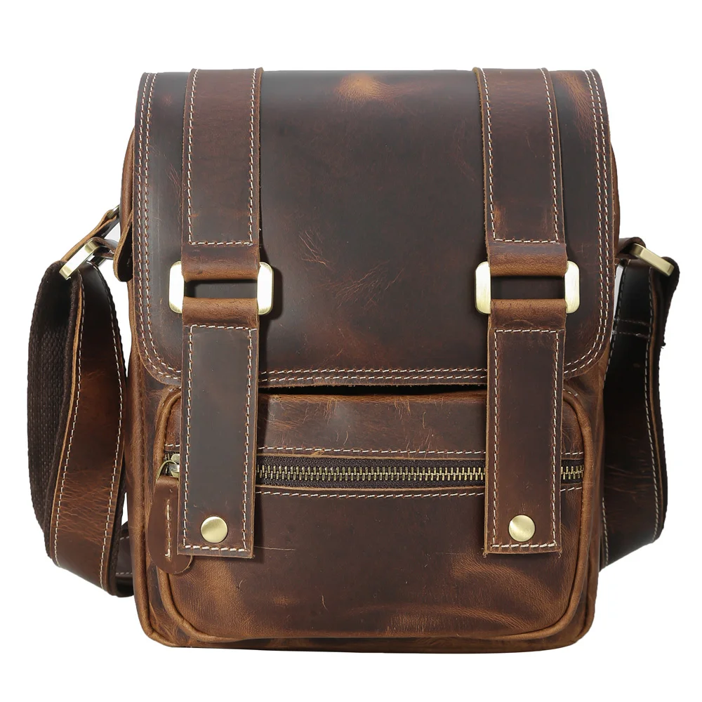 Сумка мессенджер из воловьей кожи для iPad темно коричневая|small messenger bag|designer bagmessenger
