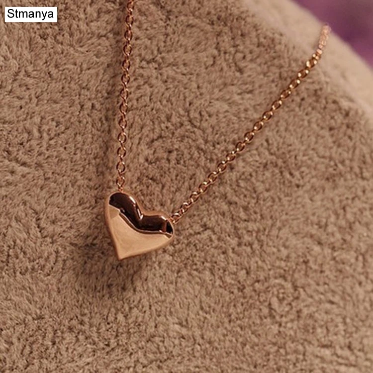 Фото Ожерелье в форме сердца горячие модные аксессуары свежее Персиковое ожерелье