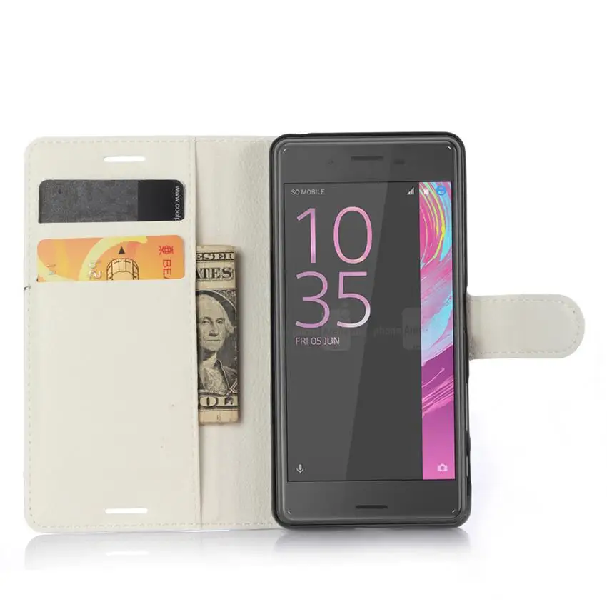 Роскошный кожаный флип-чехол для sony Xperia X F5121 Dual F5122, чехол-кошелек для смартфона с подставкой, держатель для карт, чехол для телефона