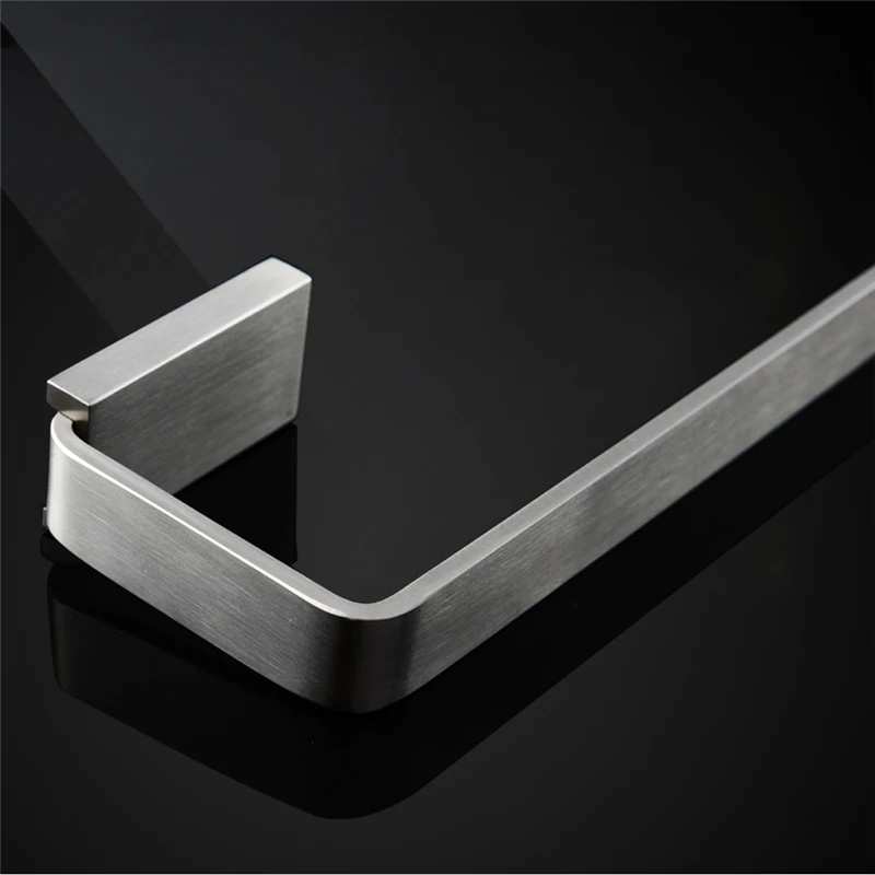 Настенный квадратный держатель для полотенец из нержавеющей стали и матового