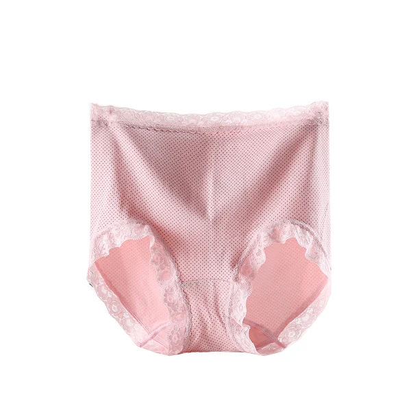 pink Женское нижнее белье из хлопка, нижнее белье, трусики для женщин, нижнее белье с высокой талией, большие размеры, брюки 2XL 3XL 4XL, дышащие женские трусики - Цвет: pink