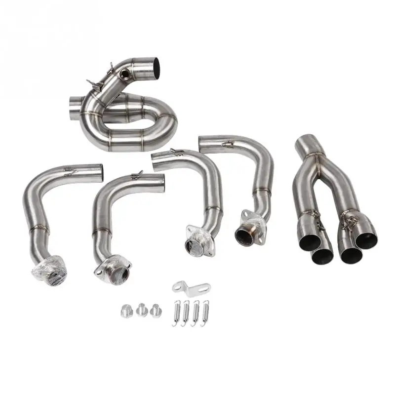 

Motorcycle Full Exhaust System Vent Front Pipe Link Connect for Yamaha YZF-R6 2006-2018