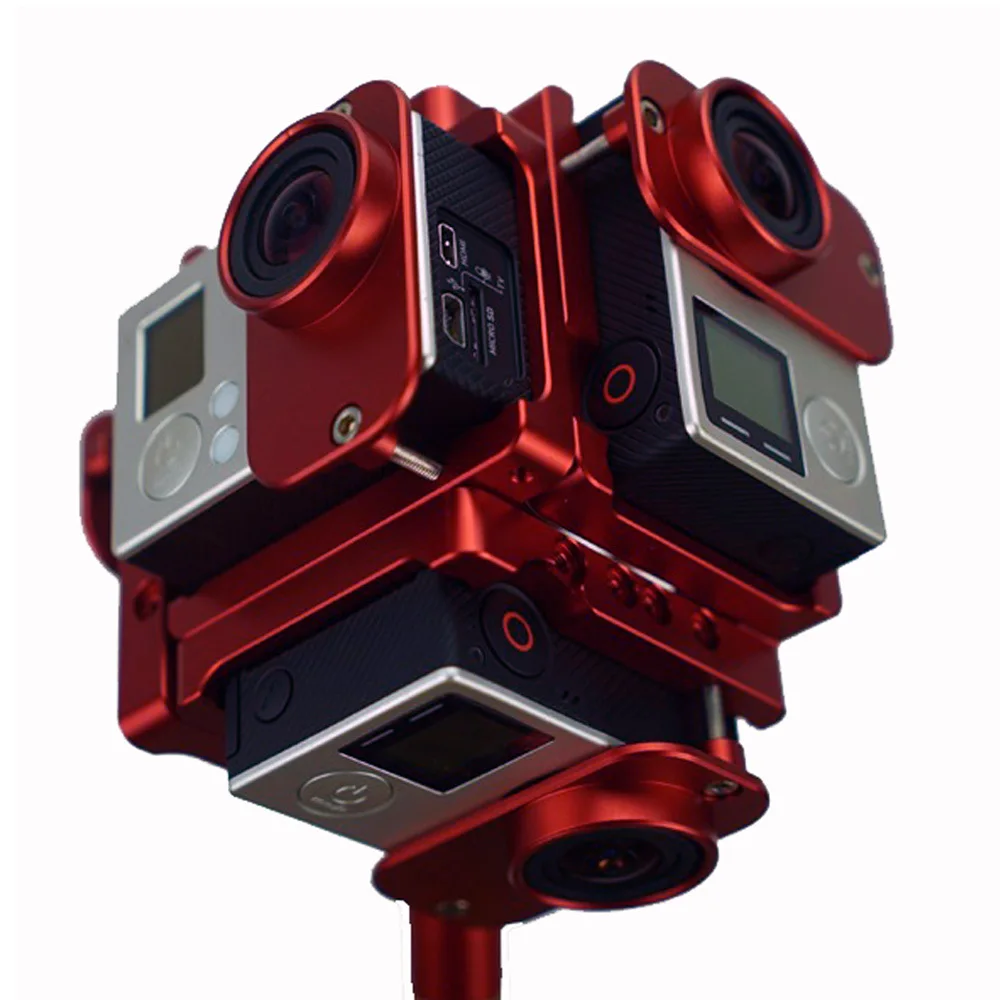Сборка Gopro HD Hero 3 + 4 Full Shot Alu чехол 360 градусов сферическая панорамная рамка