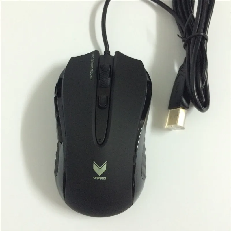Оригинальная игровая мышь Rapoo V300C профессиональная оптическая Проводная USB LED 7