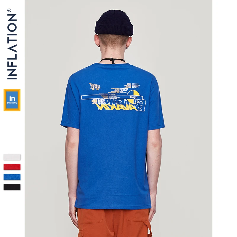 Инфляция летние Повседневное Для мужчин футболки забавная Футболка с принтом