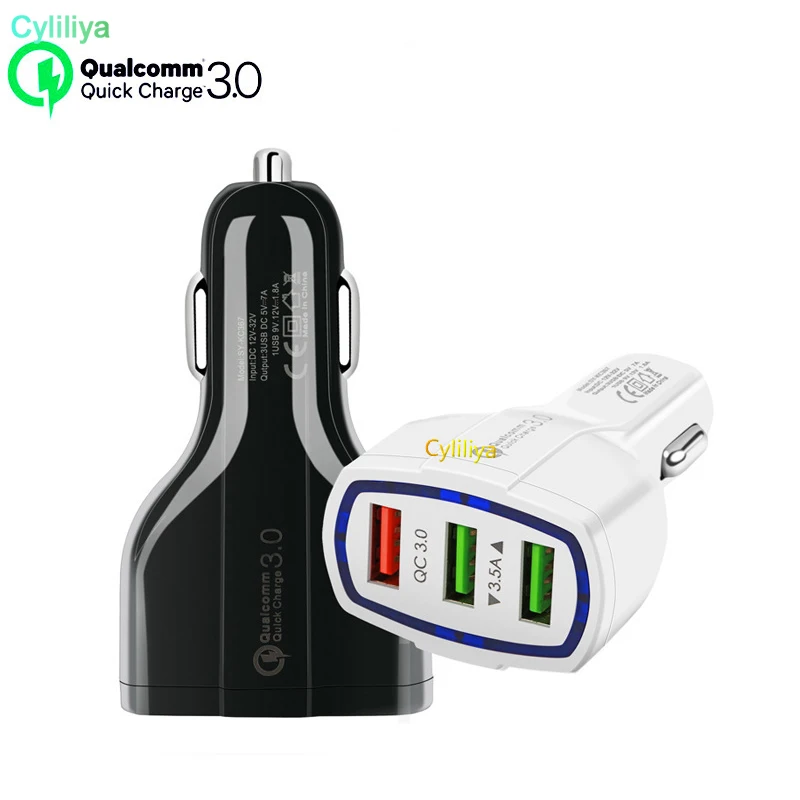 80 шт. автомобильное зарядное устройство с 3 USB портами 12 В 1 А|Зарядные устройства