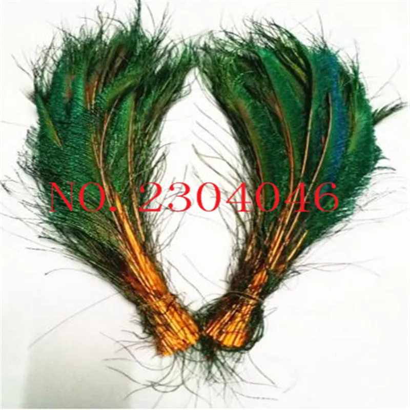 Естественную красоту Павлин одностороннее перья окрашенные Orange 20 шт 35-40