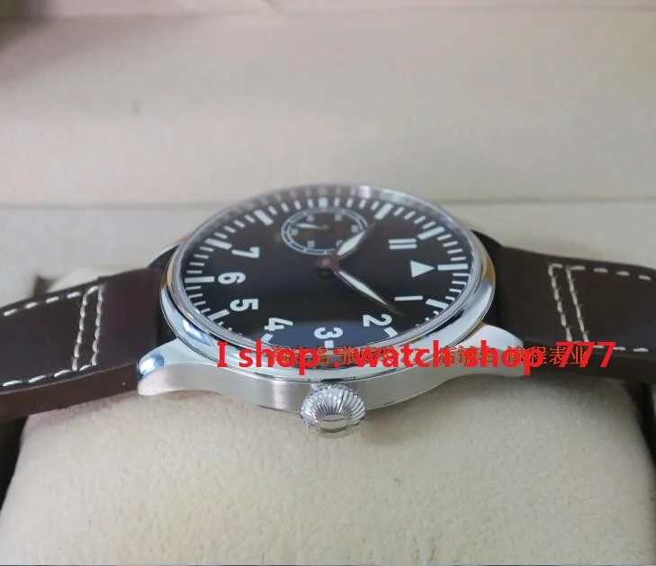Часы Parnis с большим циферблатом pilot ST3600/6497 gooseneck тонкая настройка движения синие светящиеся часы мужские часы оптом