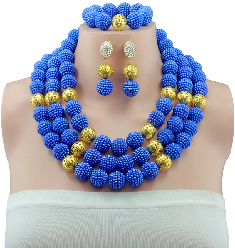 Красный костюм из шаров ожерелье браслет серьги набор нигерийские Свадебные