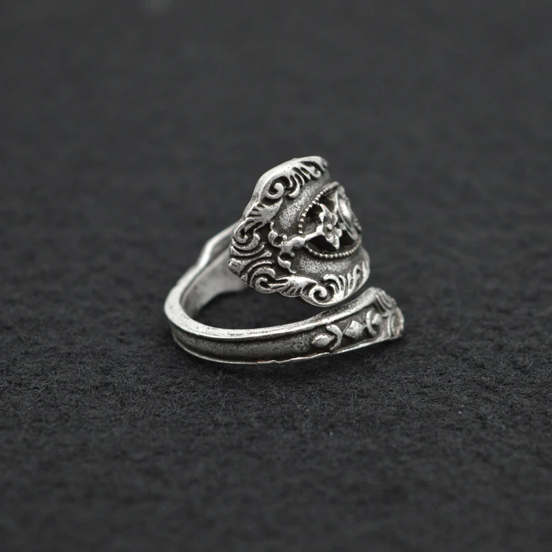 1 шт. Филигрань Цветок Регулируемые кольца для Для женщин Юбилей в богемном стиле