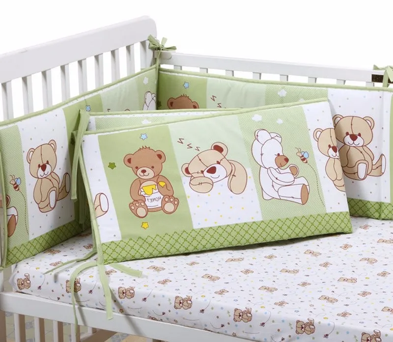 

Animal Print Cotton Soft Baby Crib Cot bumpers Set Breathable for Newborn Safety Fence baby Bumpers Bedding Accessories