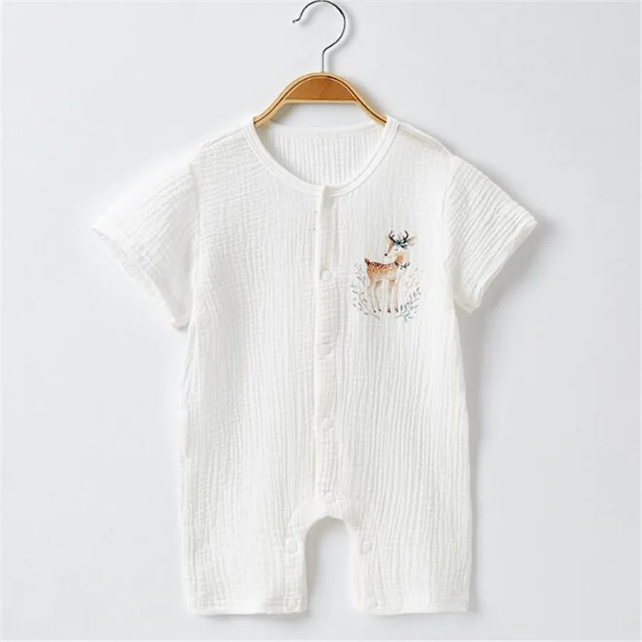 Детское боди цельное для ползания новое детское с коротким рукавом мягкий