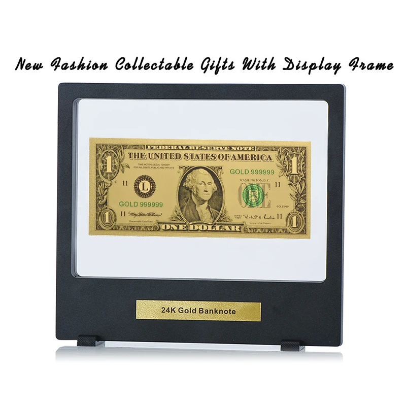 WR 24k золото фольга бумага мира деньги уникальный один доллар валюты купюр