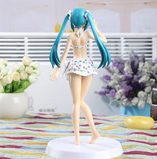 Free Shipping! Hatsune Miku Swimsuit Cute Girl 1/10CM Garage Kits Doll Toy Home and Car Decoration | Игрушки и хобби