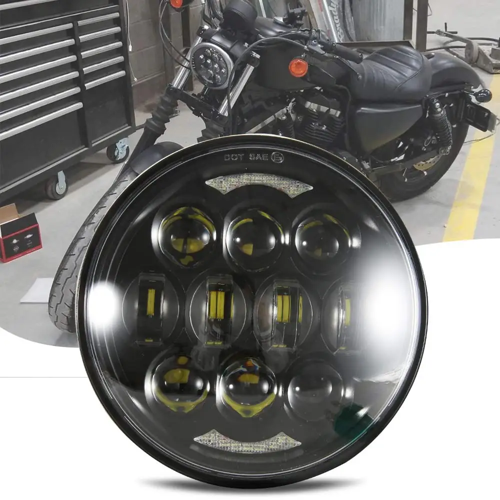 

5-3/4" 5.75" LED Headlight for Dyna Street Bob Super Wide Glide Low Rider Night Rod Train Softail Sportster