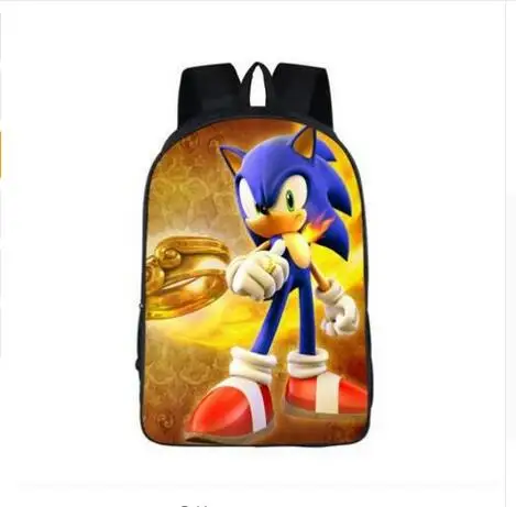 Школьный рюкзак в стиле аниме Sonic для мальчиков и девочек детский школьный с