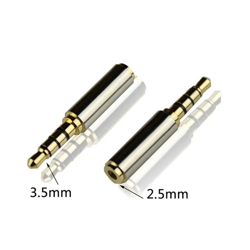 

gold-plated 2.5mm feMale to 3.5mm male Stereo Mic Audio Earphone Jack Adapter new