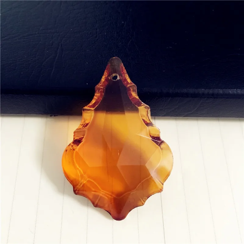 Янтарный 192 шт./лот хрустальные подвески в виде кленового листа подвеска маятник