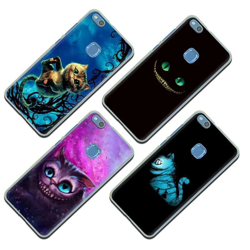 Чехол для телефона с Чеширским котом Alice in Wonderland Жесткий Huawei Honor 6A 7A 6C 7C 8C 7X 8X 9X 8 9 10