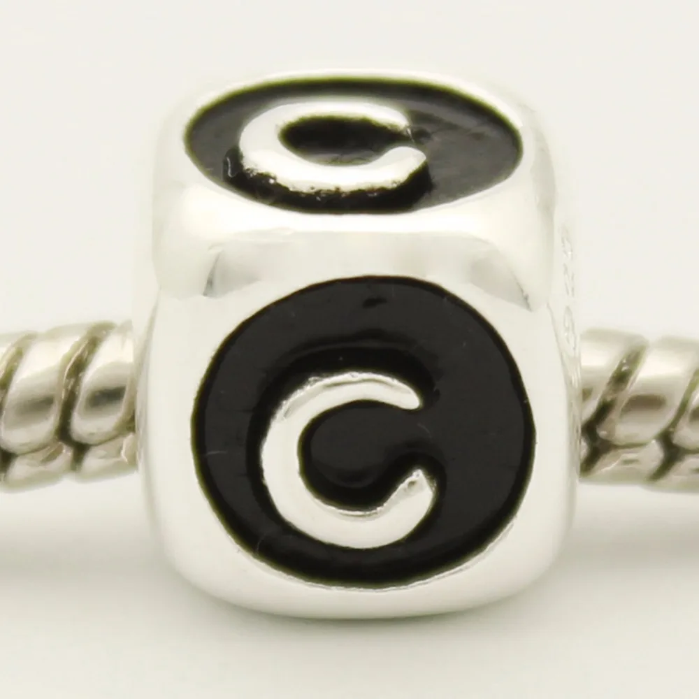 Слайд шарм 2018 в форме кости буквы браслет амулеты первоначальный B Шарм Алфавит