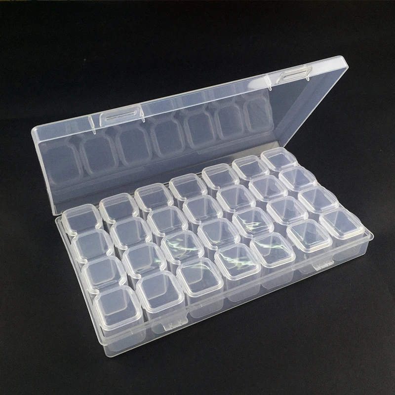 1 шт. пластиковая 28 SMD коробка частей IC компонентов маленькая для хранения