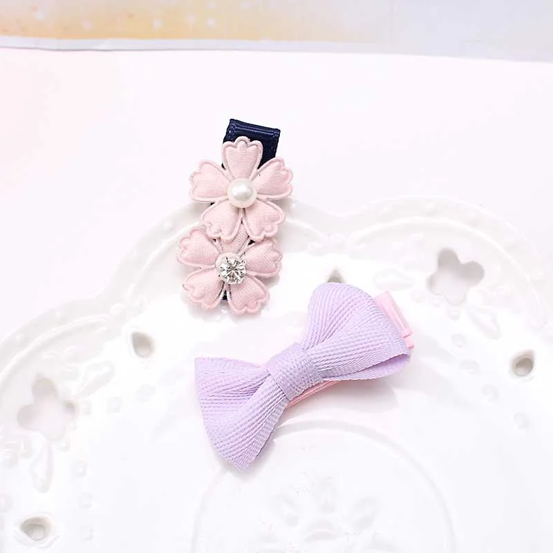 M MISM 1set=2pcs New Child Accessories Ribbon Lace Bow Flower Hairpins Girl Baby Kids Headdress Ornaments Barrettes Hair clip | Украшения и