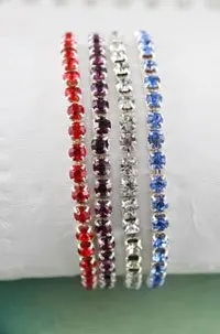 

36PCS Mixed Colours Single Row Rhinestone Bracelets #12732-34& #11860